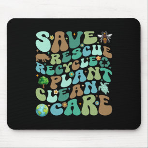 Tapis De Souris Enregistrer Secourir Recycler Plante Nettoyage Fun