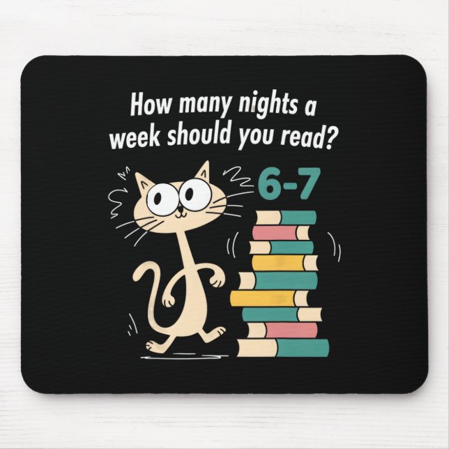 Tapis De Souris Enseignant 6-7 Combien de nuits par semaine devrie (Devant)