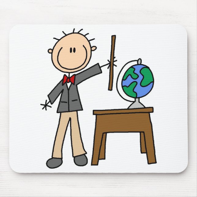 Tapis De Souris Enseignant Avec Globe (Devant)