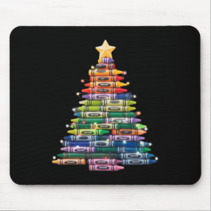 Tapis De Souris Enseignant Crayon Christmas Tree Lights Ecole étud