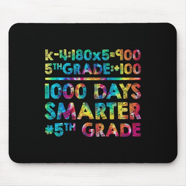 Tapis De Souris Enseignant De 1000 Jours Plus Intelligent 100 Jour (Devant)