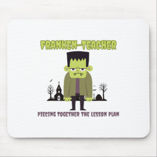 Tapis De Souris Enseignant drôle Halloween Chemise Franken-profess