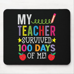 Tapis De Souris Enseignant Survécu 100 Jours De Moi Étudiant Élève