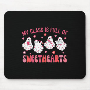 Tapis De Souris Enseignant Valentines Jour Fantôme Mon Cl Est Plei