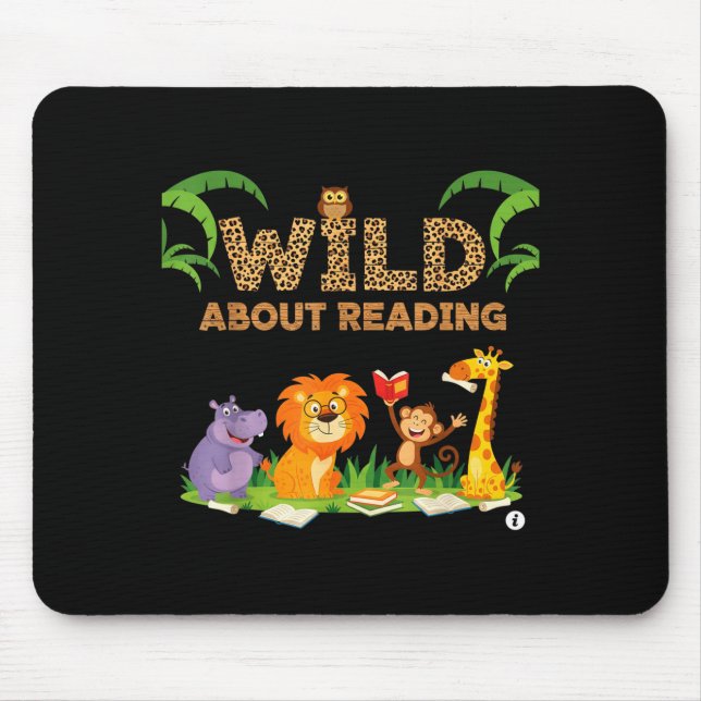 Tapis De Souris Enseignants Fou de Lecture Jour de Lecture pour le (Devant)