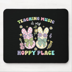Tapis De Souris Enseignement Musique Hoppy Place Bunny Jours de Pâ