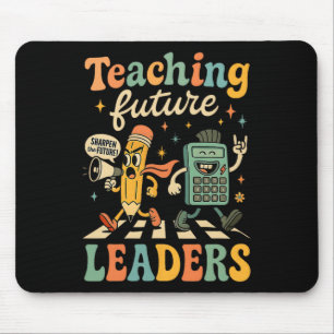 Tapis De Souris Enseignement Rétro Dirigeants Futurs Enseignant Re