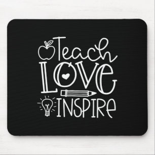 Tapis De Souris Enseigner Amour Inspirer Rétro Professeur Enfants