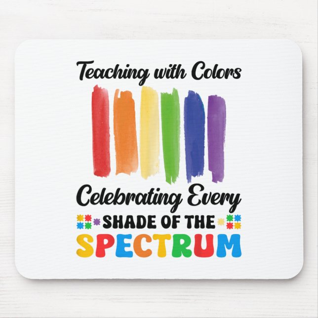 Tapis De Souris Enseigner Avec Les Couleurs Spectrum Autisme Ensei (Devant)