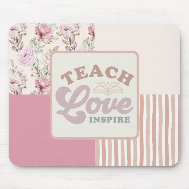 Tapis De Souris Enseigner l'amour inspirer (Devant)