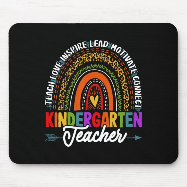Tapis De Souris Enseigner L'Amour Inspirer Kindergarten Enseignant (Devant)