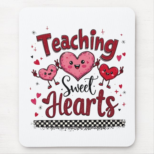 Tapis De Souris Enseigner les Coeurs Doux Funny Enseignant de Vale (Devant)