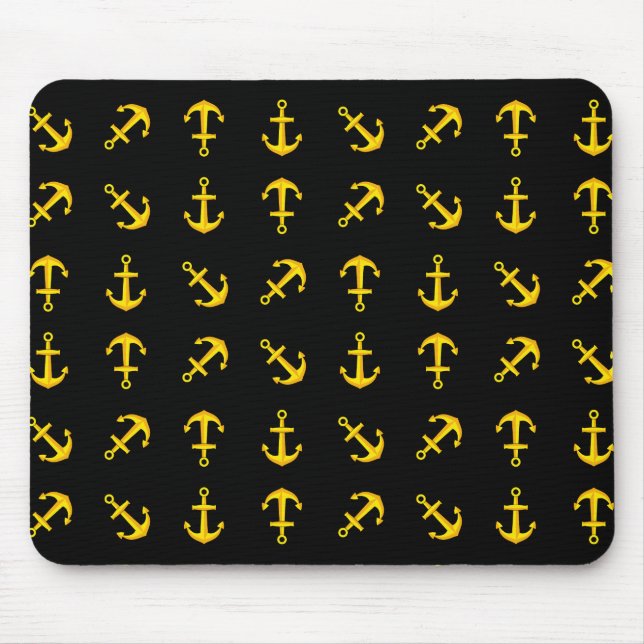 Tapis De Souris Ensemble d'Ancres en bateau doré (Devant)