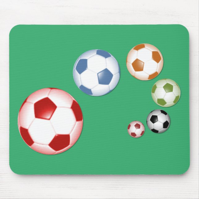 Tapis De Souris Ensemble de ballons de football (Devant)