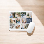 Tapis De Souris Ensemble Est Notre Collage Photo De Place Préférée<br><div class="desc">Un tapis de souris avec un collage photo de 11 carré et 1 carré à gauche avec la citation "Ensemble est notre endroit préféré à être" est une excellente façon d'ajouter une touche personnelle à votre espace de travail. Le design de collage vous permet de présenter vos souvenirs préférés et...</div>