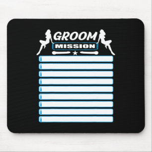 Tapis De Souris Enterrement de vie de garçon avec liste de contrôl