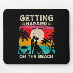 Tapis De Souris Enterrement de vie de garçon Mariage sur la plage