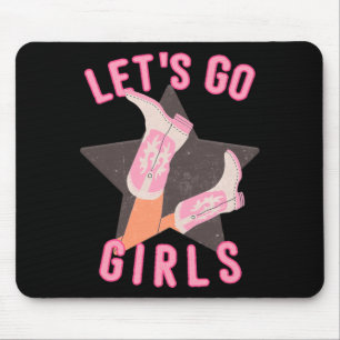Tapis De Souris Enterrement de vie de jeune fille Western Lets Go 