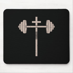 Tapis De Souris Entraînement chrétien haltère barre transversale b