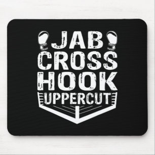 Tapis De Souris Entraînement de boxeur Jab Cross Hook Uppercut Hom