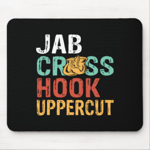Tapis De Souris Entraînement de boxeur Jab Cross Hook Uppercut Hom