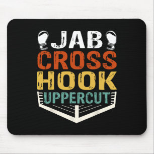 Tapis De Souris Entraînement de boxeur Jab Cross Hook Uppercut Hom