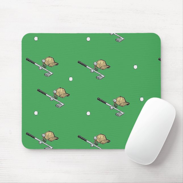 Tapis De Souris Entraînement de golf en vert (Avec souris)