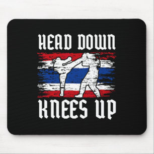 Tapis De Souris Entraînement de Muay Thai Art Martial Tête en Bas