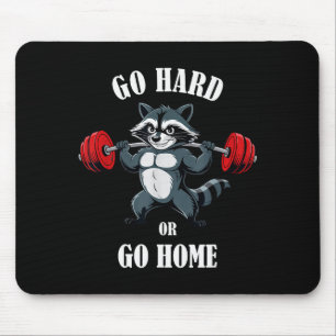 Tapis De Souris Entraînement de raton laveur soulevant des poids f