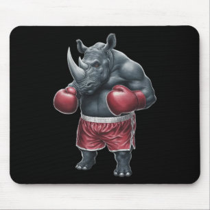 Tapis De Souris Entraînement de rhino Kickboxing Boxe Boxeur Muay