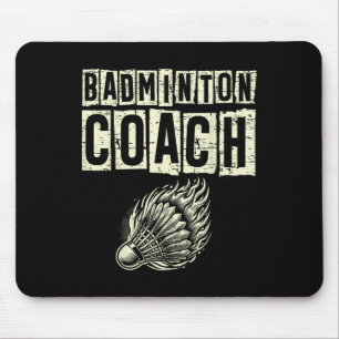 Tapis De Souris Entraîneur de badminton raquette de volant