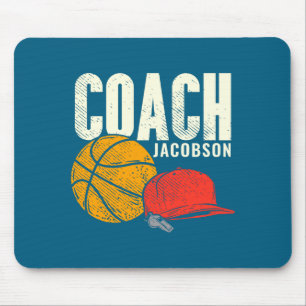 Tapis De Souris Entraîneur de basket-ball ajouter un t-shirt avec