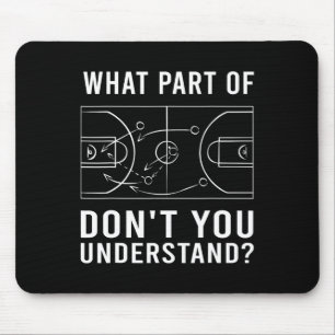 Tapis De Souris Entraîneur De Basketball Amusant Pour Hommes Diagr