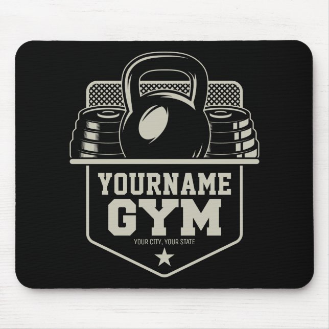 Tapis De Souris Entraîneur de fitness de Kettlebell (Devant)