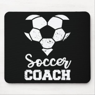Tapis De Souris Entraîneur de football coeur drôle joueur de footb
