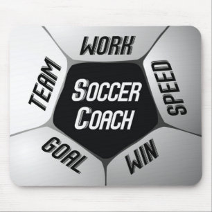 Tapis De Souris Entraîneur de Football Remercie Grande Balle