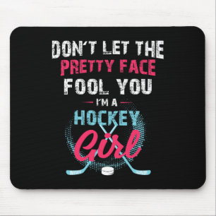 Tapis De Souris Entraîneur de hockey sur glace pour filles amusant