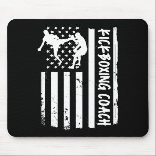 Tapis De Souris Entraîneur de kickboxing Drapeau Usa Femmes Enfant