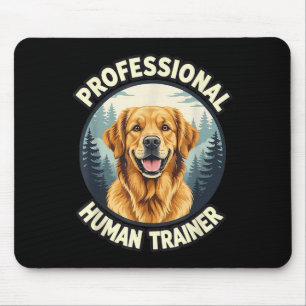 Tapis De Souris Entraîneur Humain Professionnel Golden Retriever D