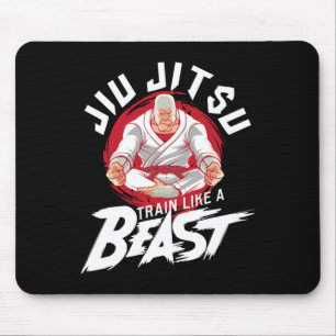 Tapis De Souris Entraînez-vous comme une bête - Jiu-jitsu brésilie
