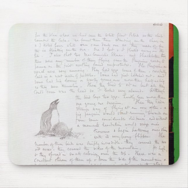 Tapis De Souris Entrée de journal intime pour le 9 janvier 1902 (Devant)