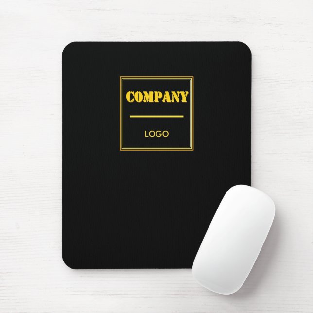 Tapis De Souris Entreprise personnalisée noire moderne sur mesure (Avec souris)