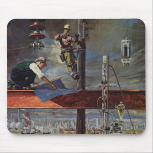 Tapis De Souris Entreprise vintage, architectes et construction