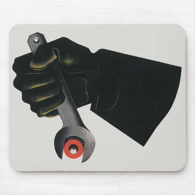 Tapis De Souris Entreprise vintage, Fabrication Usine Machiniste (Devant)