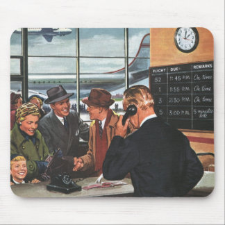 Tapis De Souris Entreprise vintage, personnel au comptoir des serv
