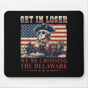 Tapis De Souris Entrez En Traversant Le Delaware 4 Juillet Vintage