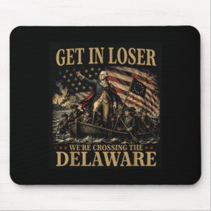 Tapis De Souris Entrez En Traversant Le Delaware 4 Juillet Vintage