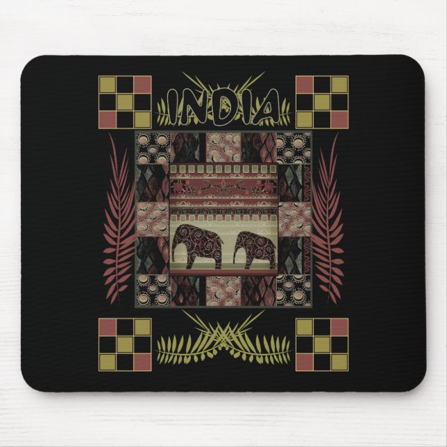 Tapis De Souris Ephapes ethniques disparates en Inde (Devant)
