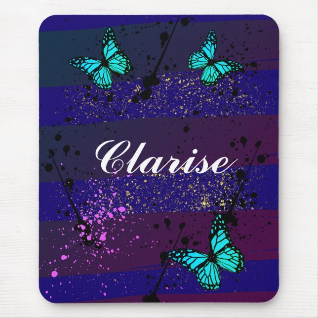 Tapis De Souris Éphémère violet art de couleur vibrant (Devant)