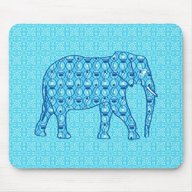 Tapis De Souris Ephène de fleur de Lotus - turquoise (Devant)